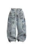 HADES OFF GRAY WASH CARGO JEANS