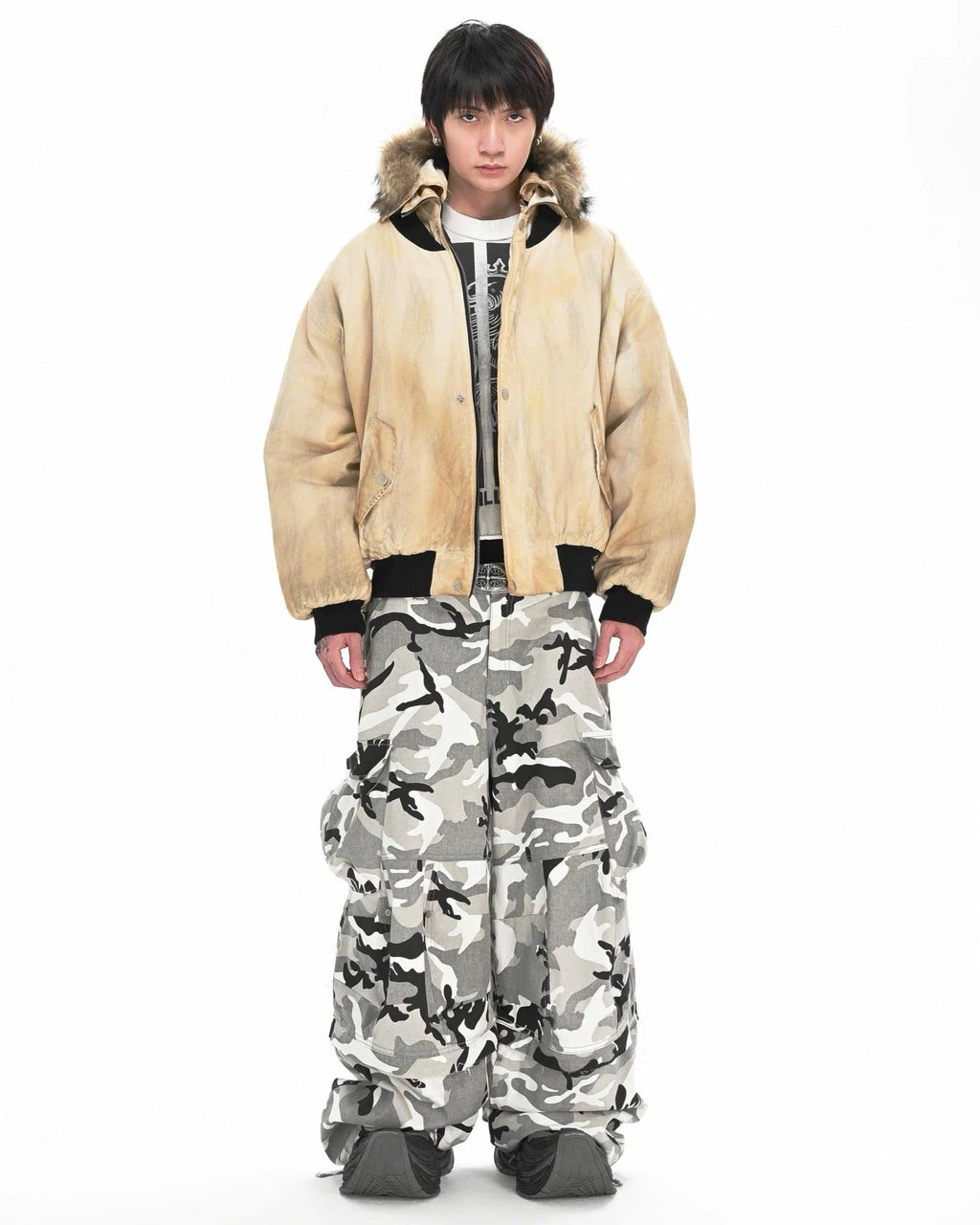 MBI 2IN1 FADED MILI PANTS - PANDA CAMO