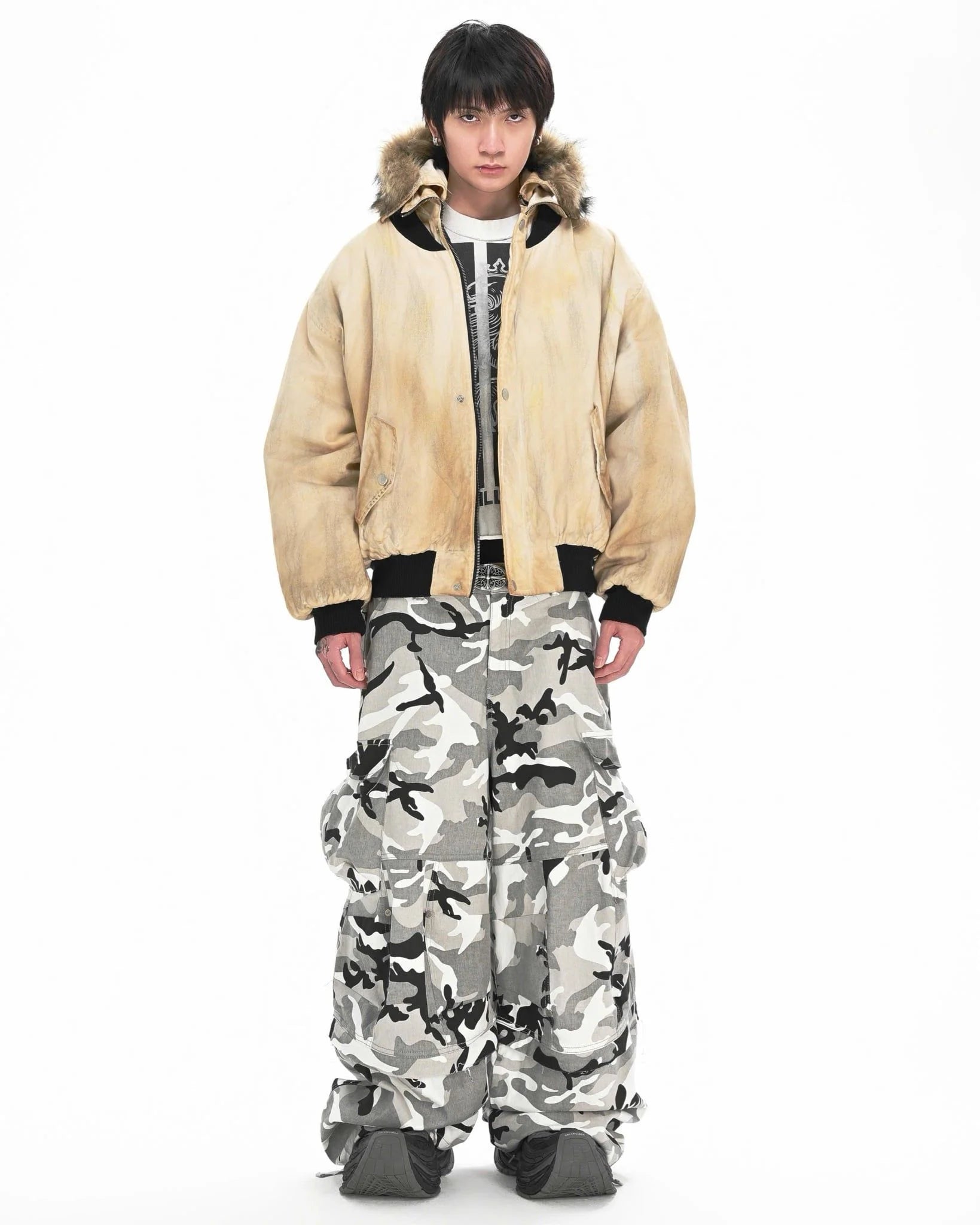 MBI 2IN1 FADED MILI PANTS - PANDA CAMO