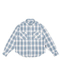 DIRTYCOINS ÁO KHOÁC FLANNEL RAW HEM EMBROIDERY