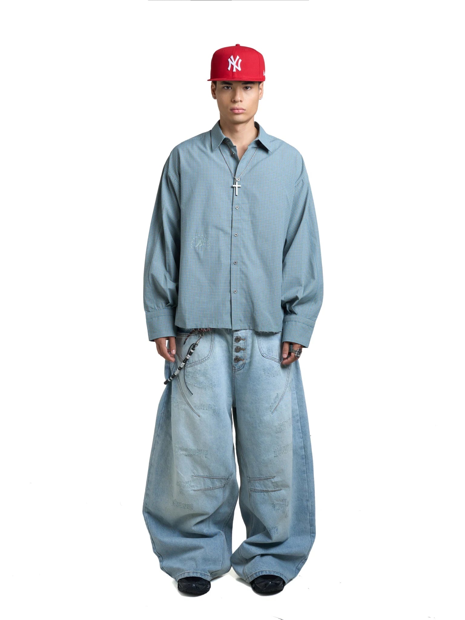 HADES THREADLINE SHIRT - BLUE