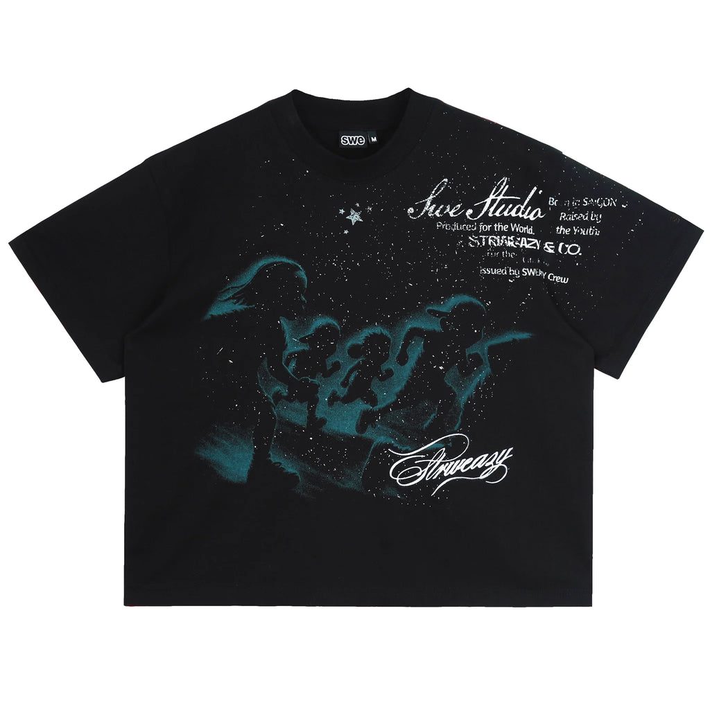 SWE MIDNIGHT BOXY TEE - BLACK