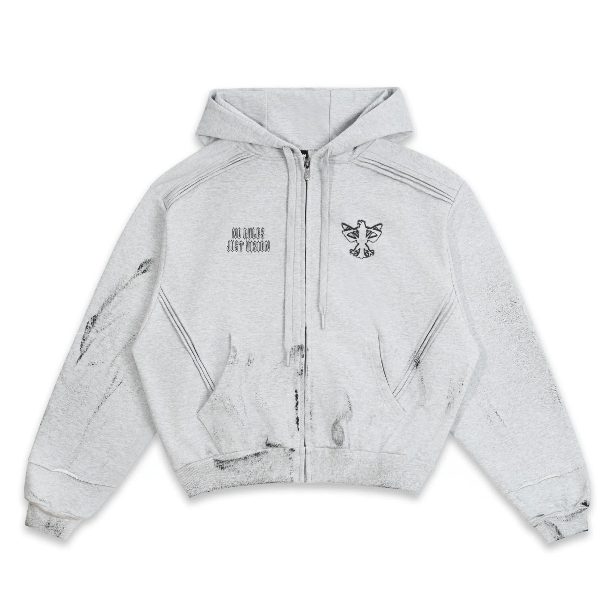 SWE CROSS ZIP HOODIE - GRAY
