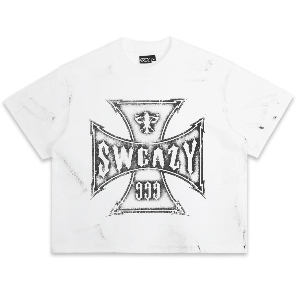 SWE CROSS BOXY TEE - WHITE