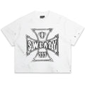 SWE CROSS BOXY TEE - WHITE