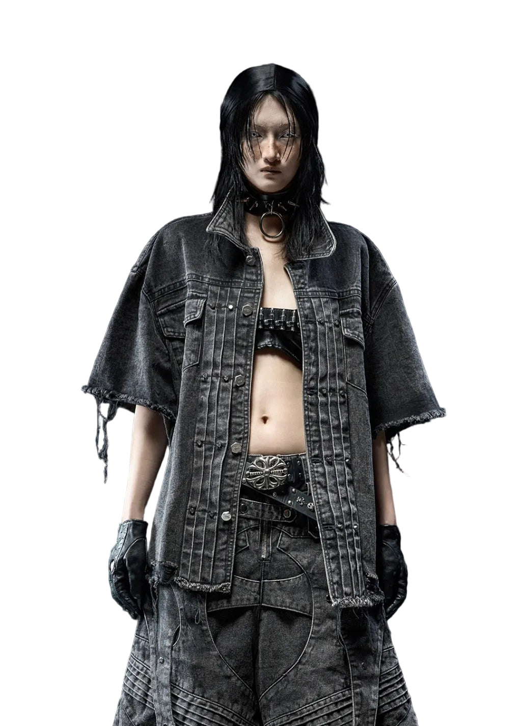 RICH AS.070B PEPPER WASHED OVER SHIRT
