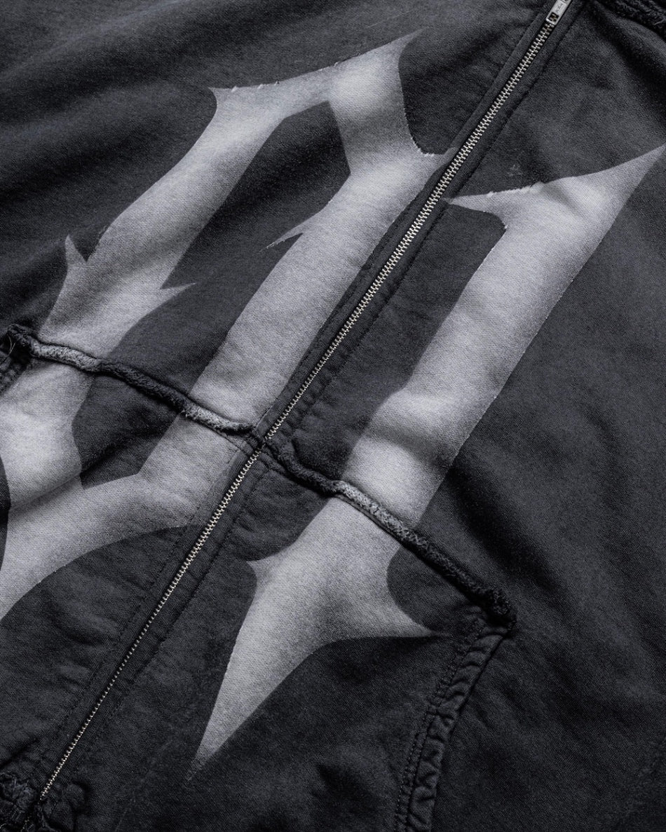 STRESSMAMA MAMAFIA 01 ZIP HOODIE - BLACK