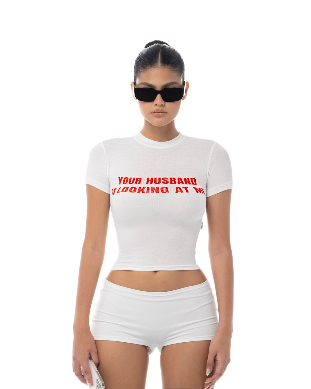 SSMA FALL25 HOTTIE BABY TEE - WHITE