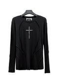 RICH AD.068 RIVETED CROSS SLIM LONGSLEEVE