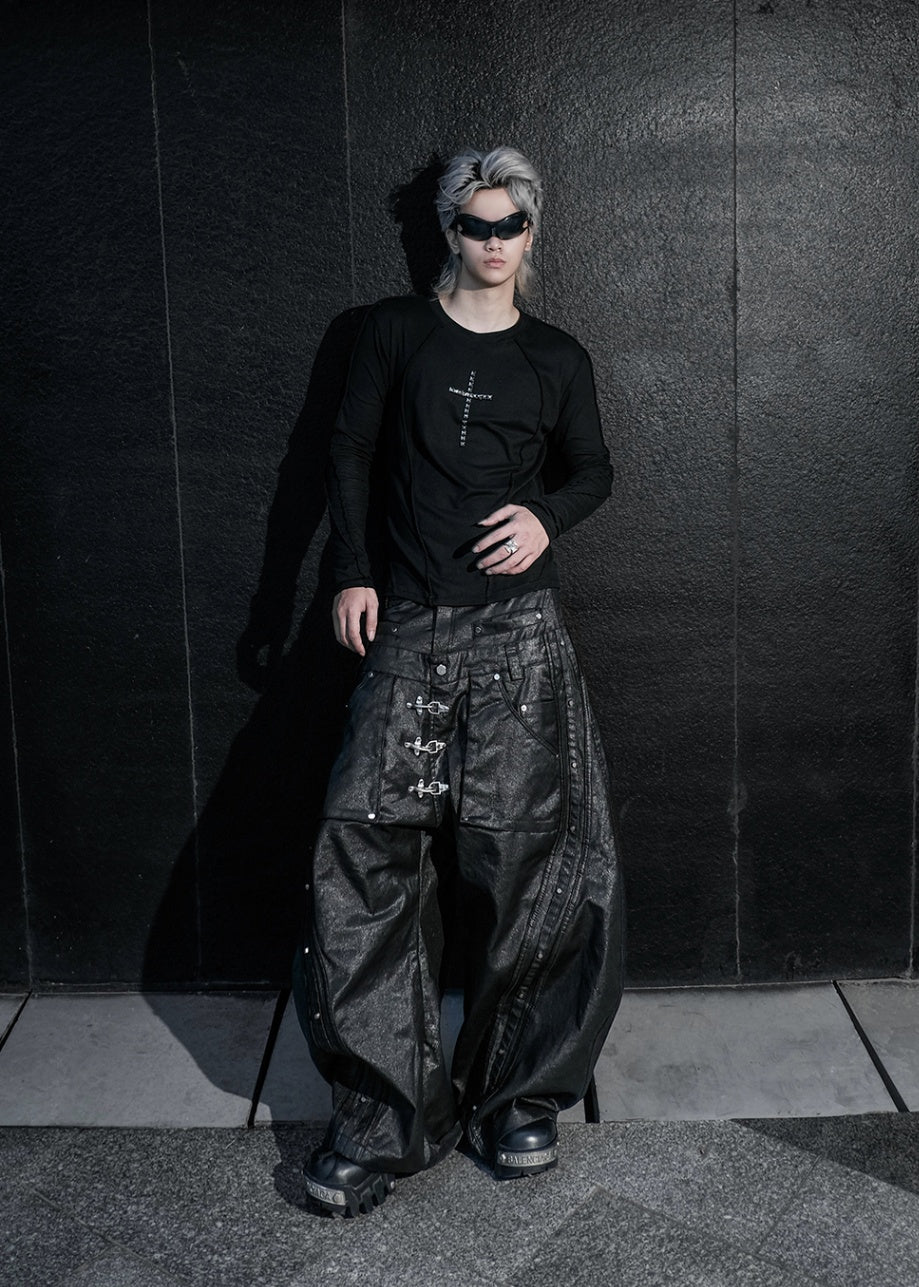 RICH AD.068 RIVETED CROSS SLIM LONGSLEEVE