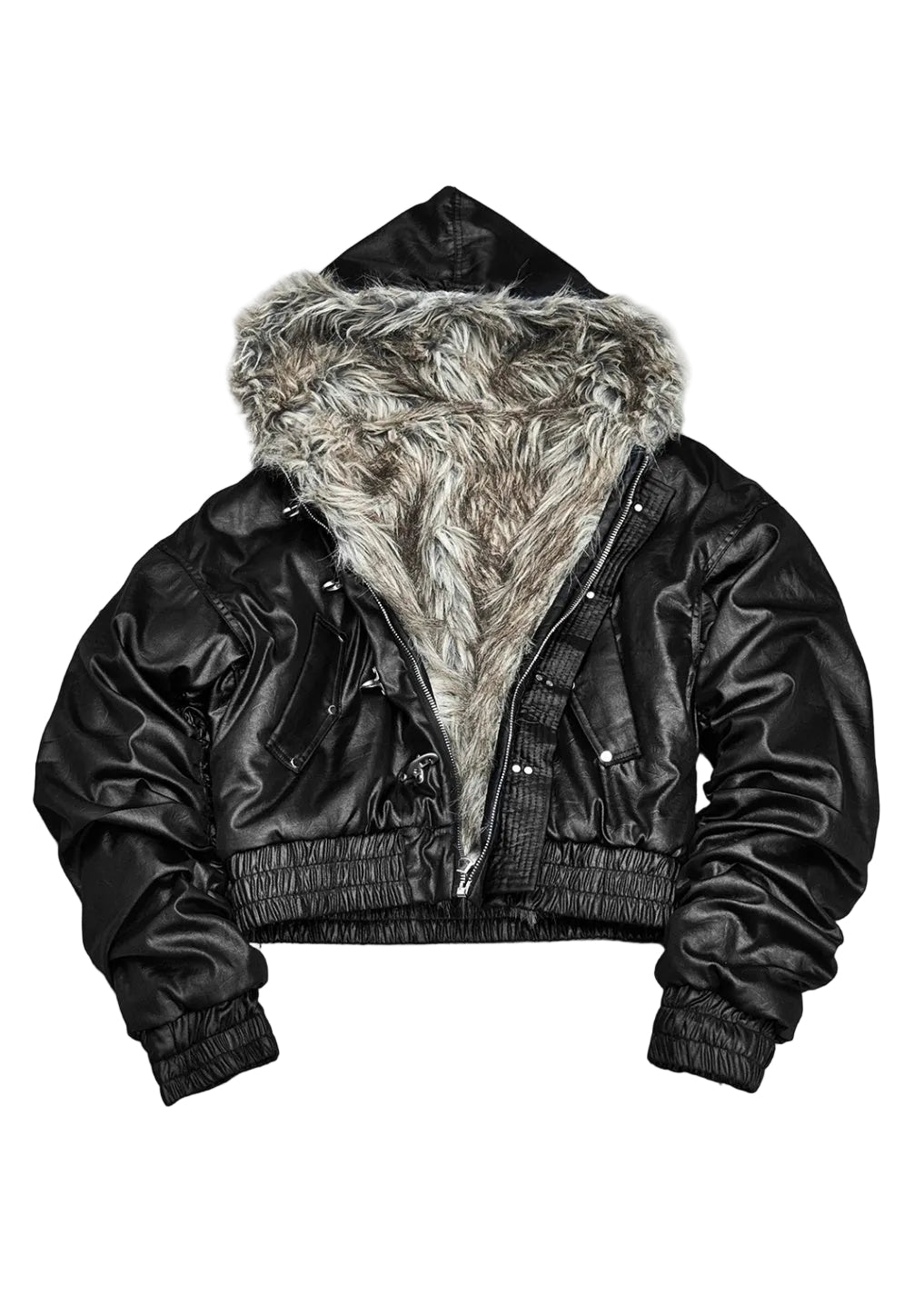RICH AK094 REVERSIBLE FAUX FUR JACKET