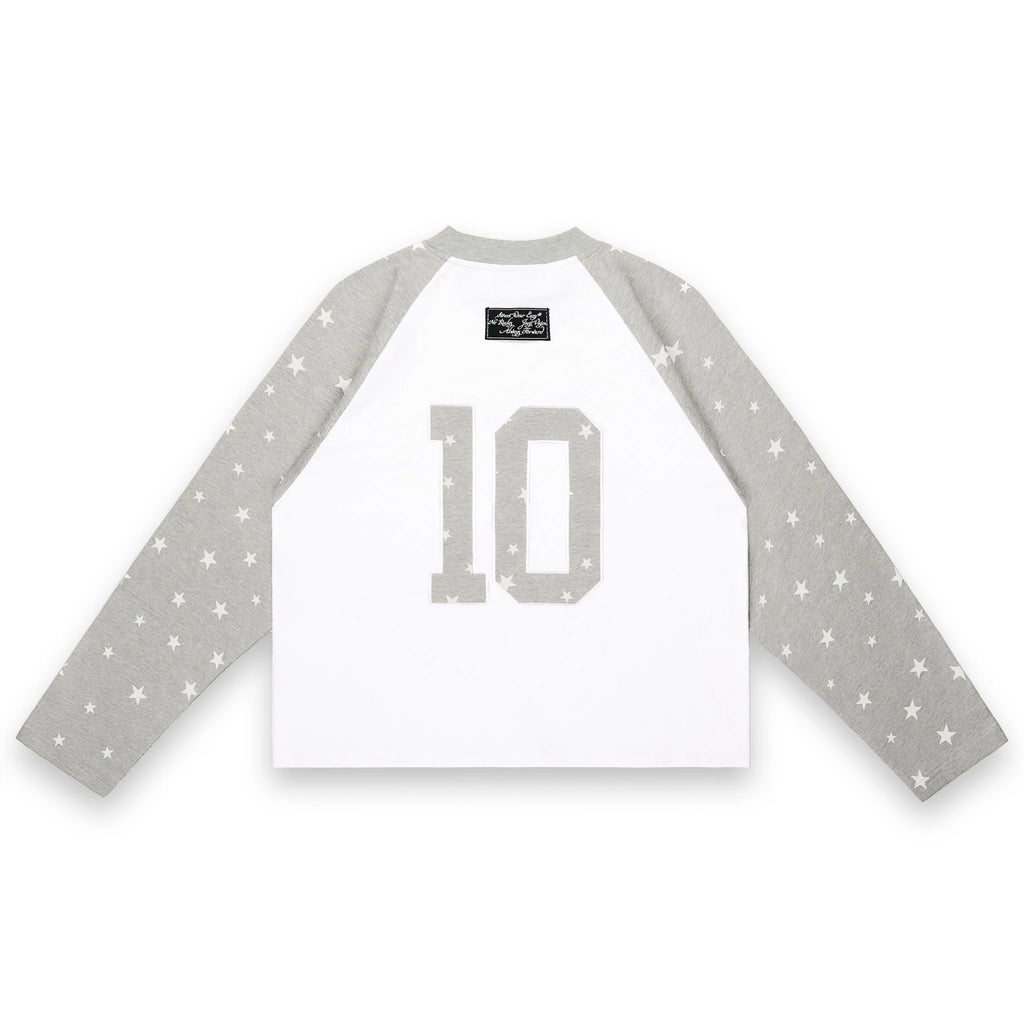 SWE STARFALL BOXY L/S TEE - GRAY/WHITE