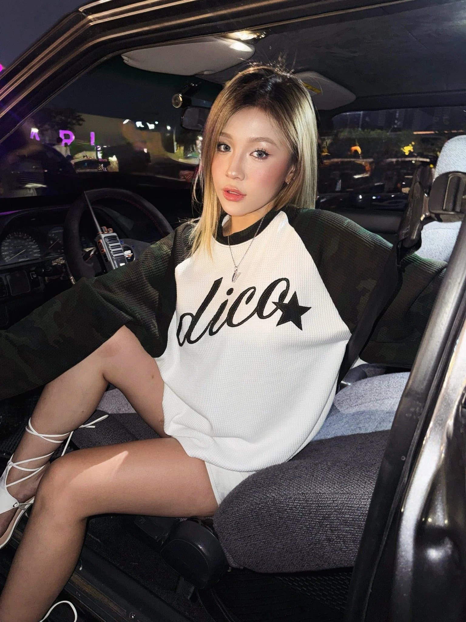 DIRTYCOINS ÁO THUN TAY DÀI RAGLAN WAFFLE DICO STAR