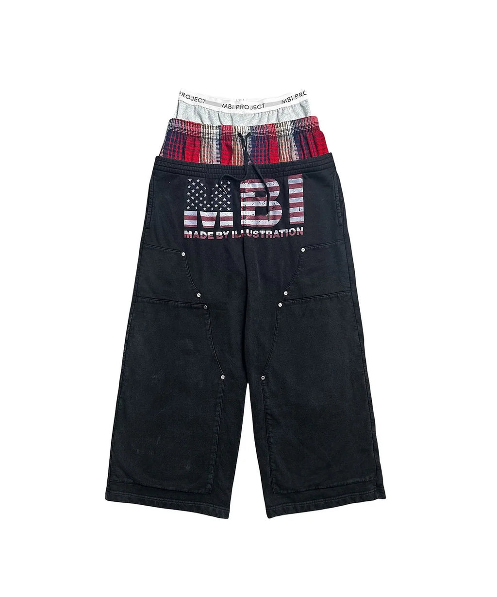 MBI TRIPLE WAISTED SWEATPANTS - DIRTY GRAY