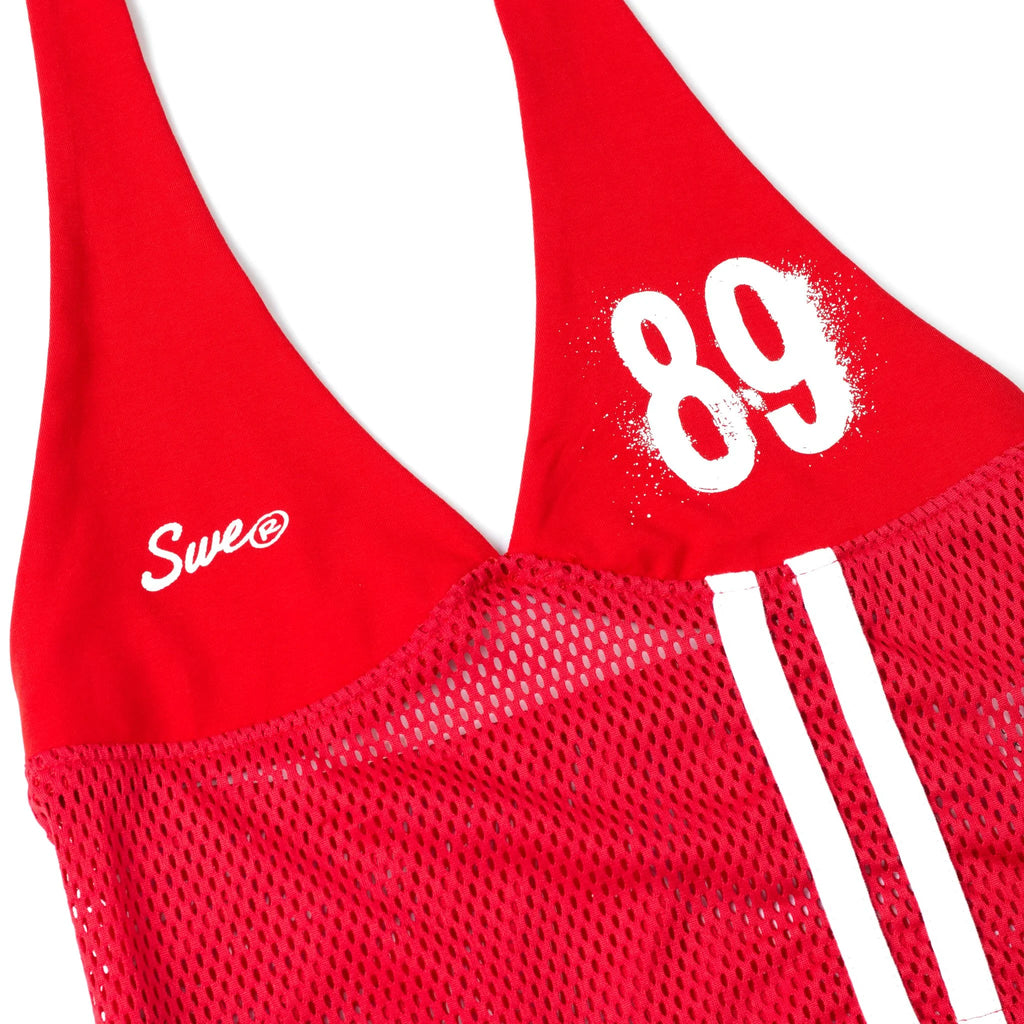 SWE HALTER MESH TOP - RED