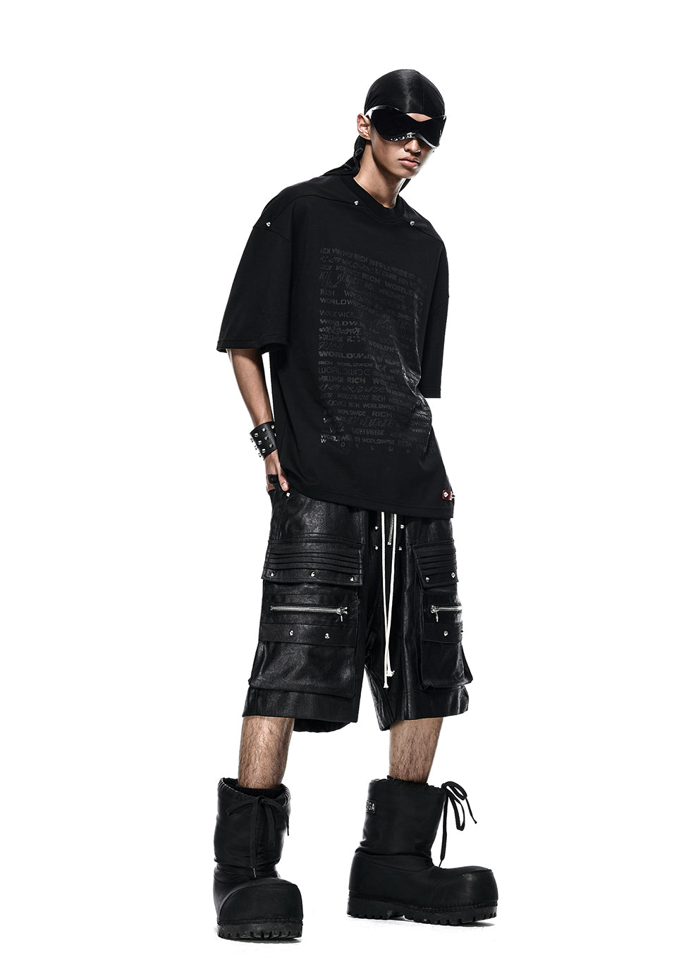 RICH AN.124 LOGO PRINTED OVERSIZE T-SHIRT