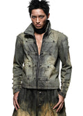 RICH AK.098B NAPOLEON DIRT WASHED DENIM JACKET