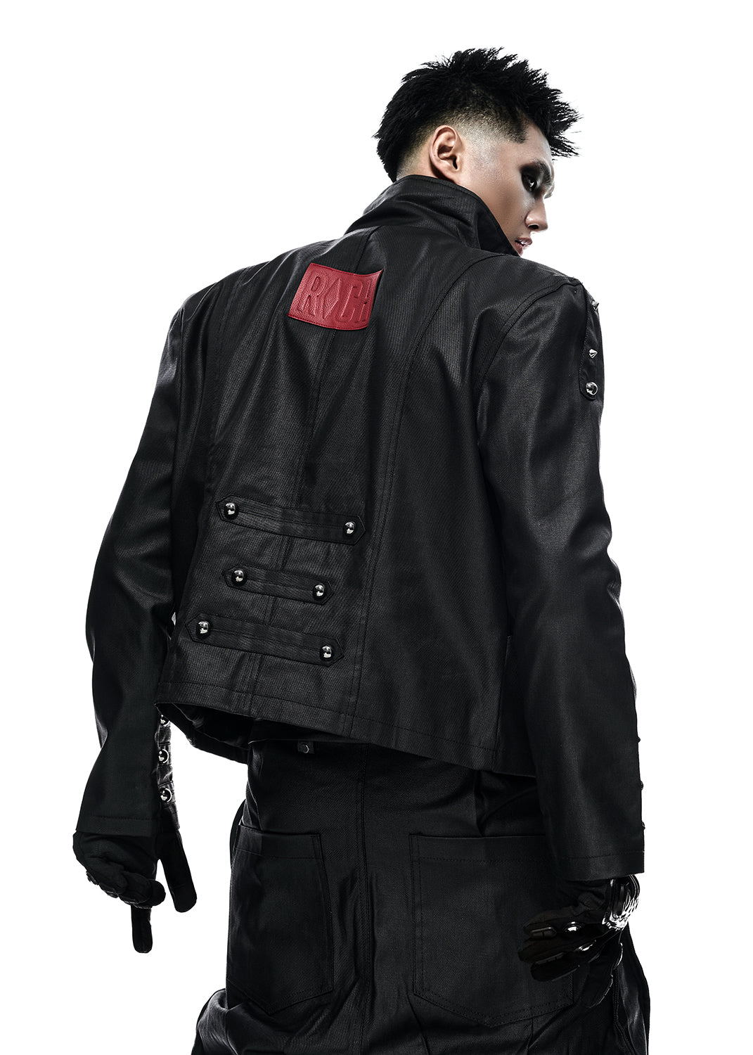 RICH AK.098A NAPOLEON WAXED DENIM JACKET