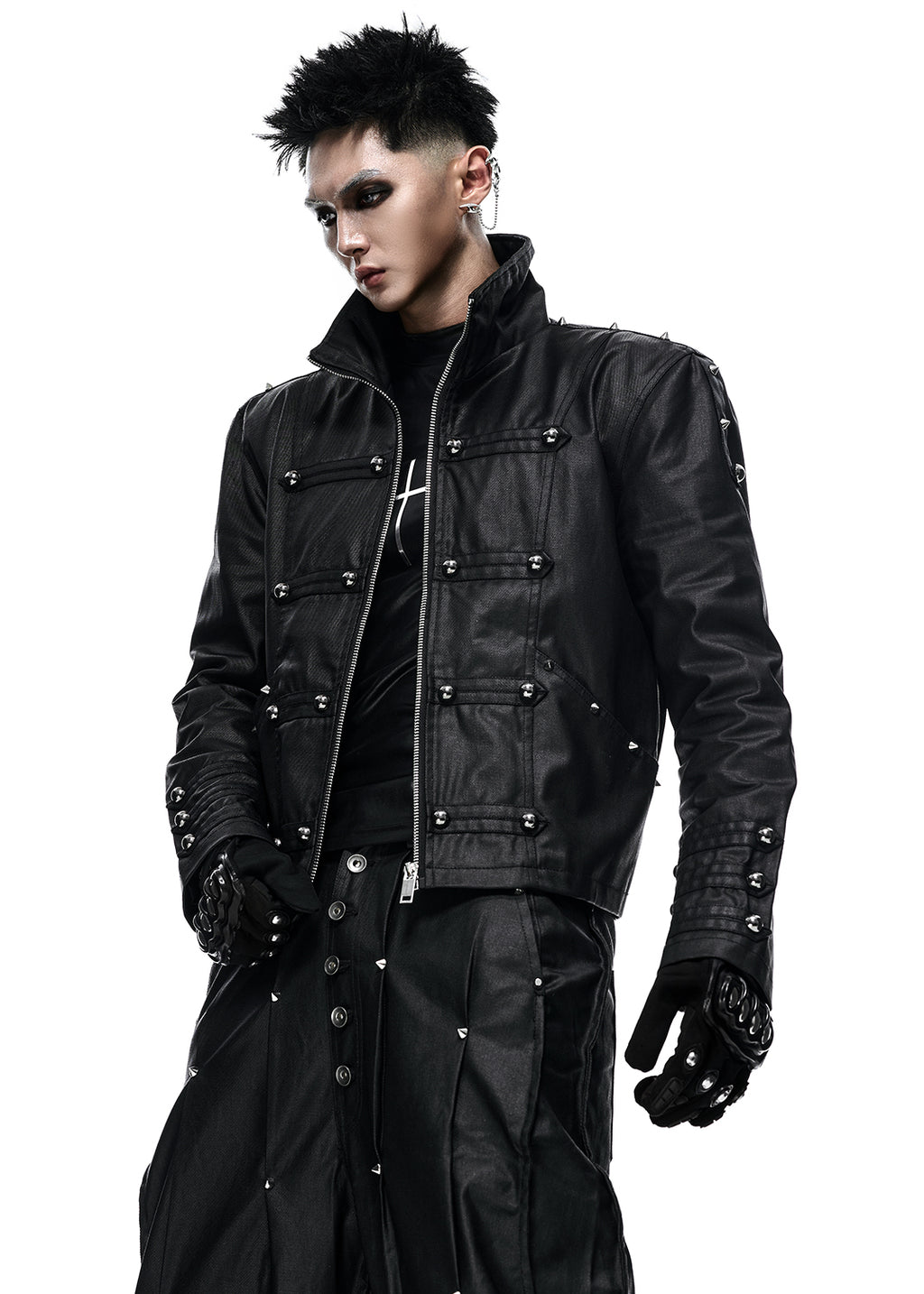 RICH AK.098A NAPOLEON WAXED DENIM JACKET