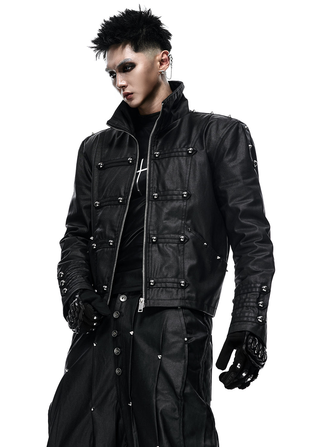 RICH AK.098A NAPOLEON WAXED DENIM JACKET