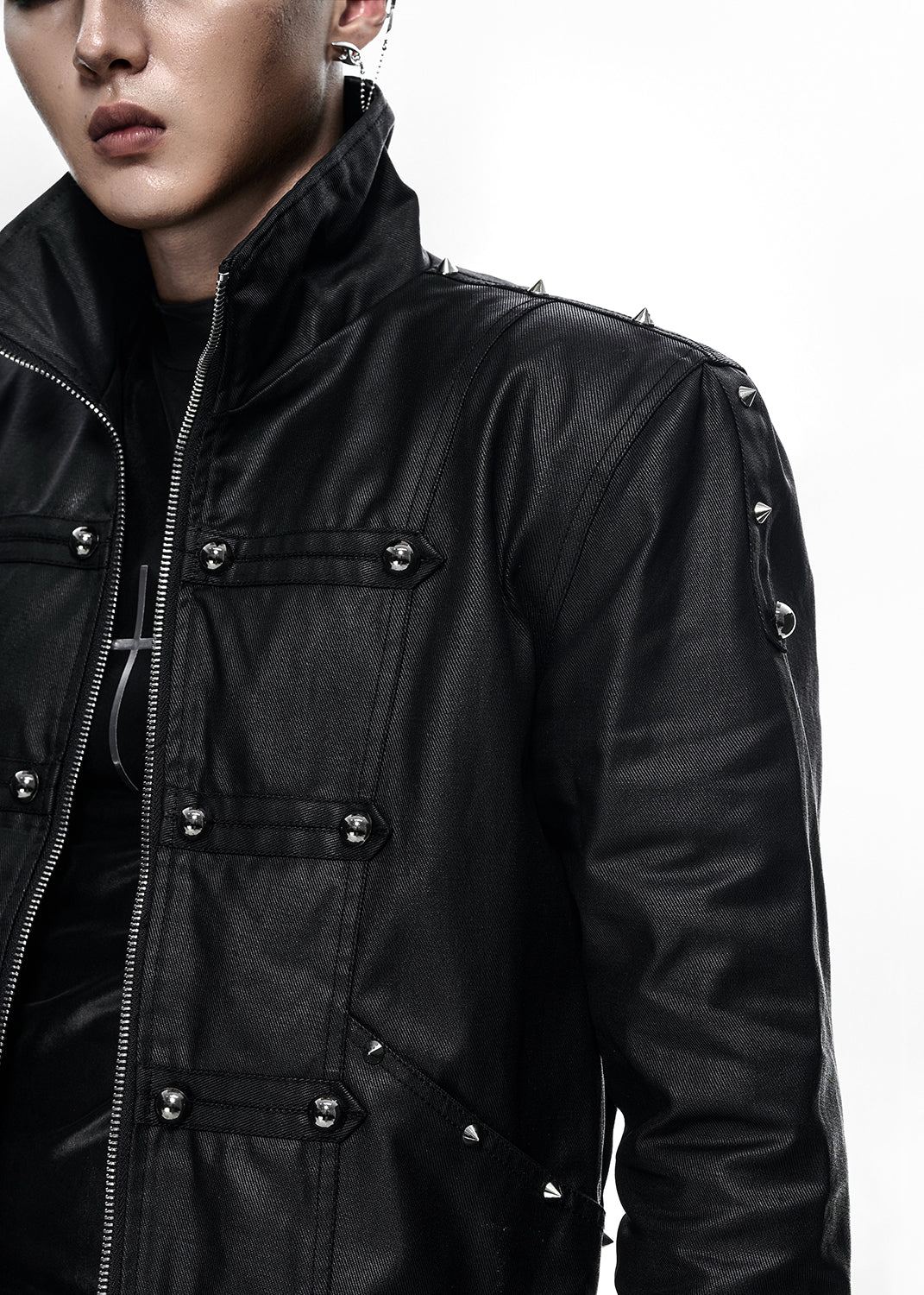 RICH AK.098A NAPOLEON WAXED DENIM JACKET