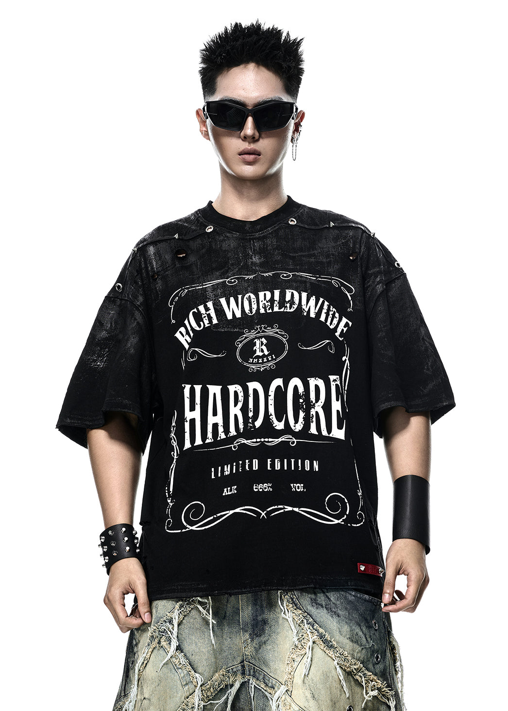 RICH AN.125 HARDCORE WAXED OVERSIZE T-SHIRT