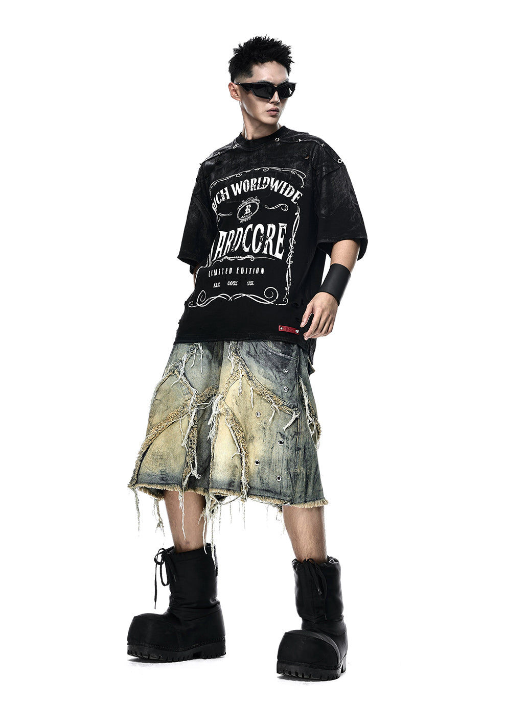 RICH AN.125 HARDCORE WAXED OVERSIZE T-SHIRT