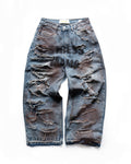 SSMA HOLIDAY24 DESTROYED JEANS - BLUE