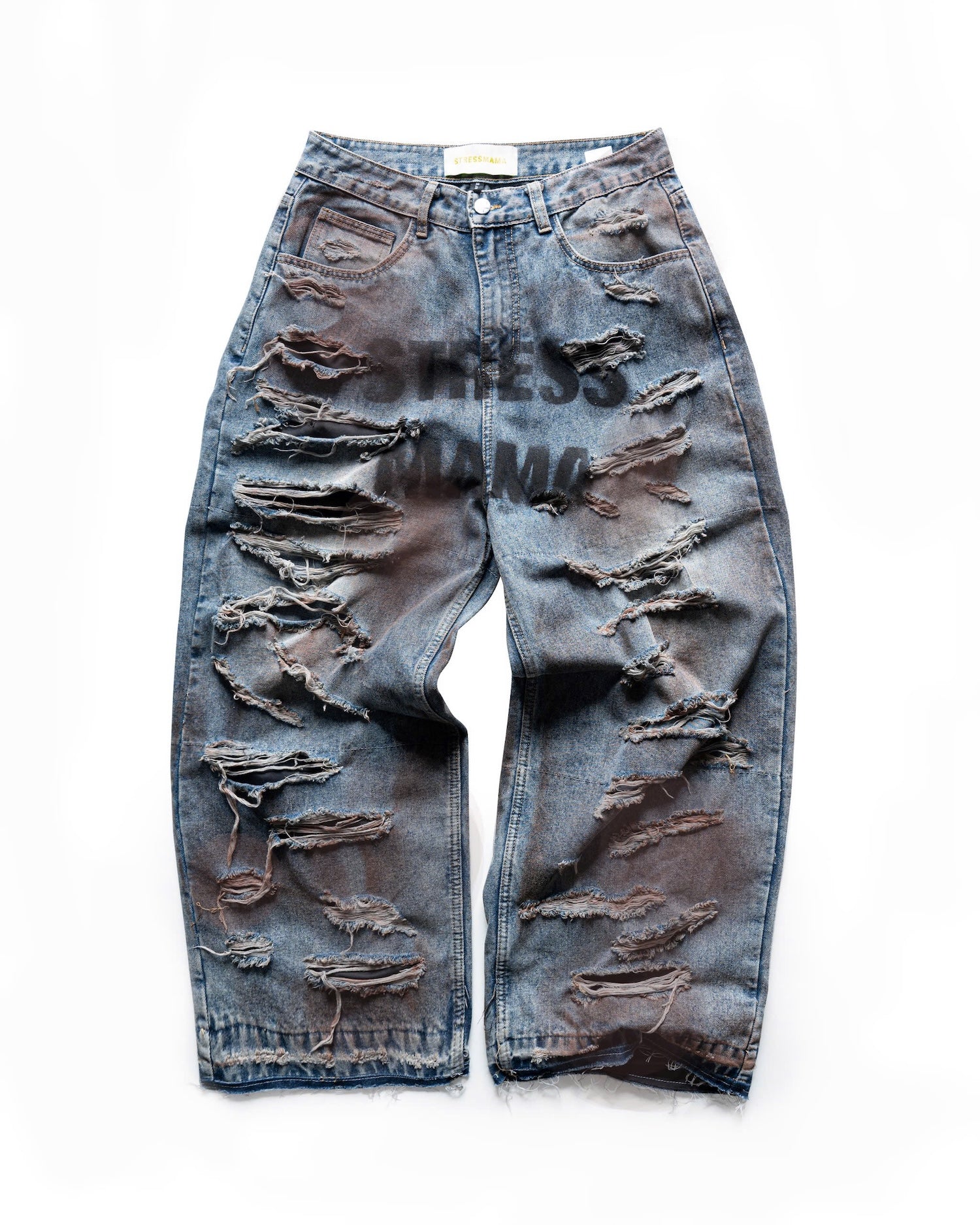SSMA HOLIDAY24 DESTROYED JEANS - BLUE