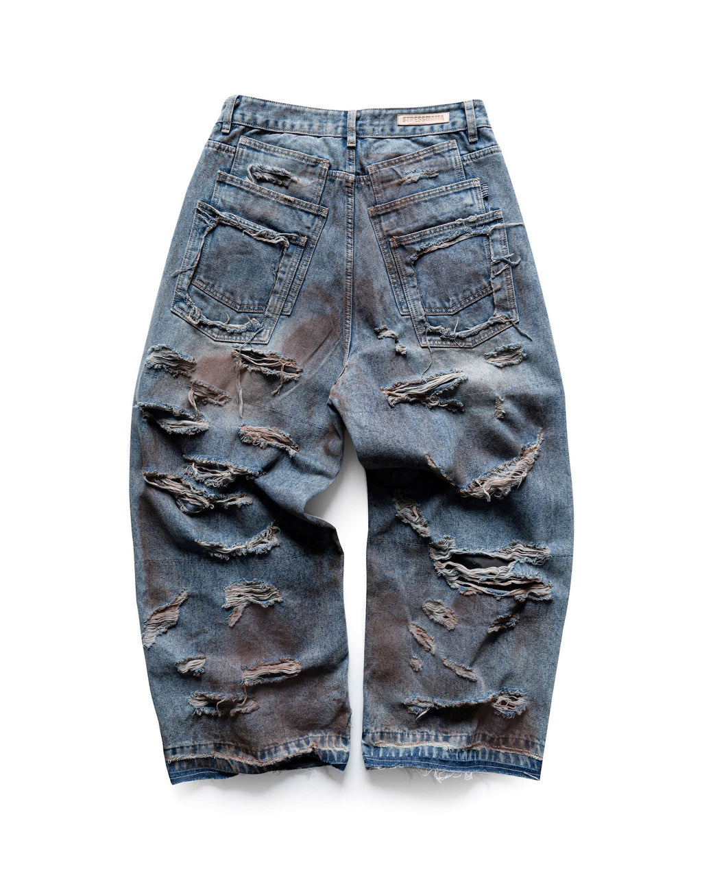 SSMA HOLIDAY24 DESTROYED JEANS - BLUE