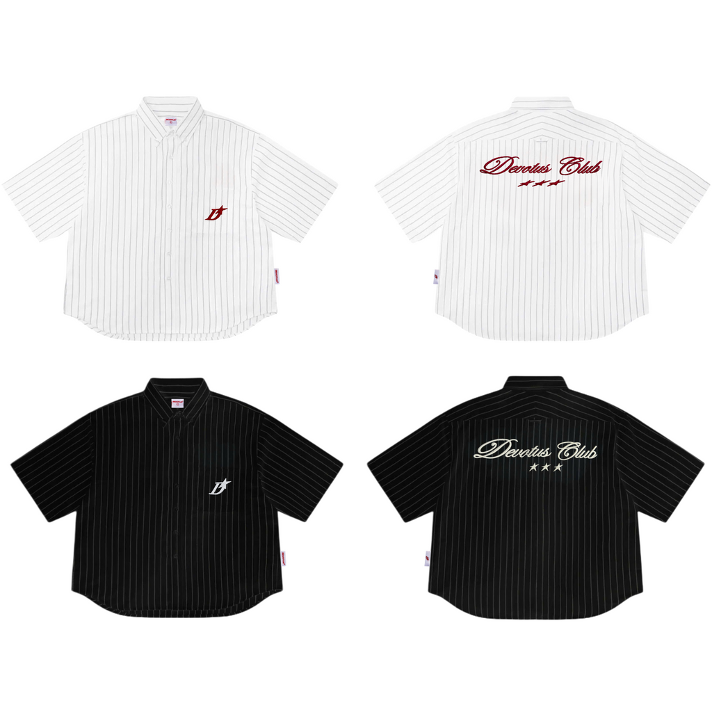 DEVOTUS KATE PINSTRIPE SHIRTS