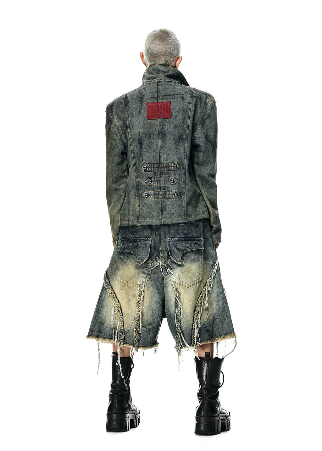 RICH QN.064B VAMP DIRT WASHED SHORT