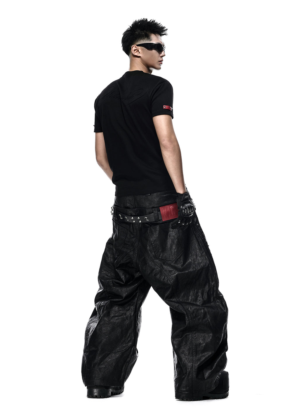RICH QD.123 MOCK DOUBLE WAIST WIDE LEG PANTS