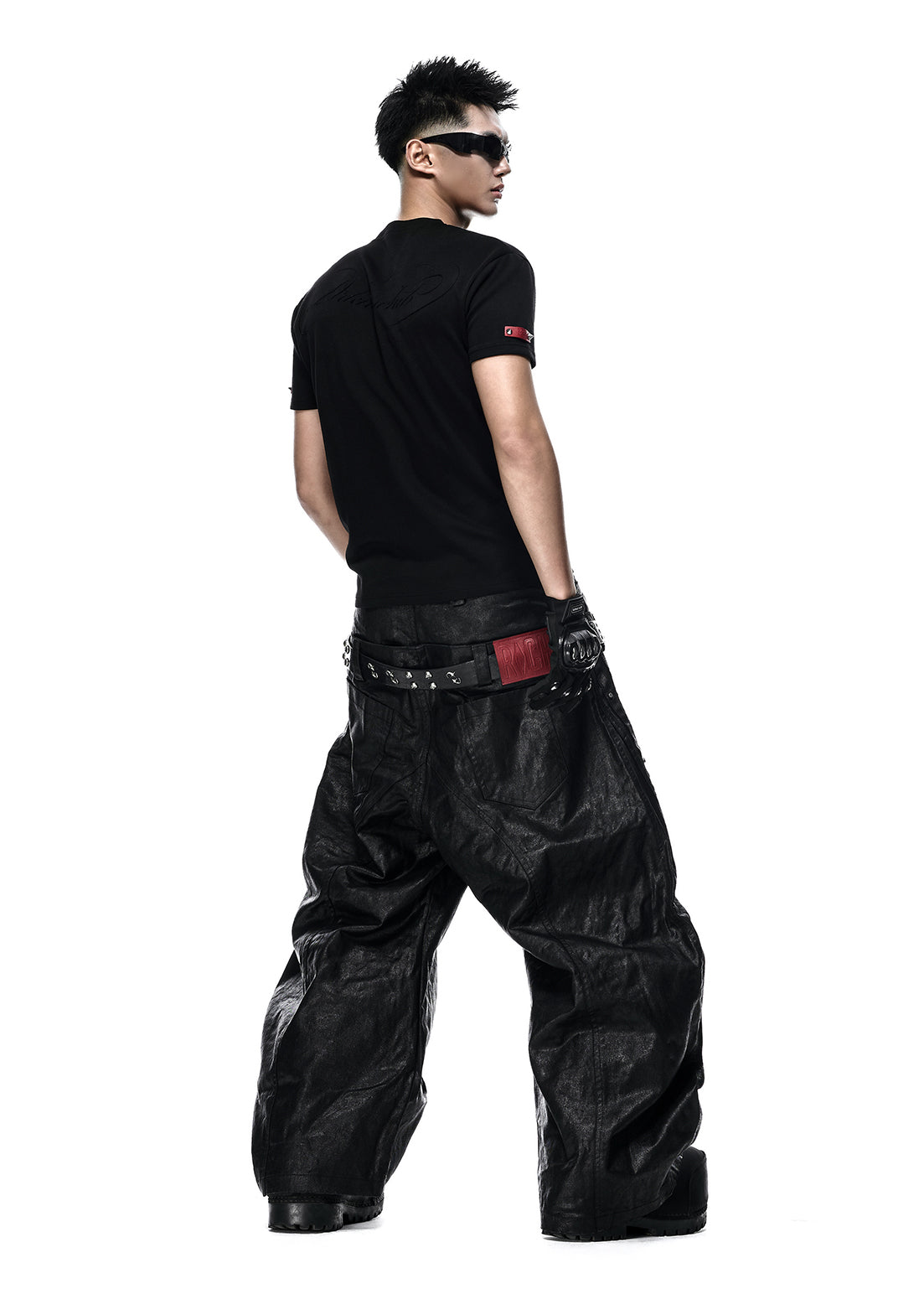 RICH QD.123 MOCK DOUBLE WAIST WIDE LEG PANTS