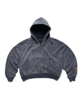 STRESSMAMA SS26 CORE V2 ZIP HOODIE - DARK BLUE