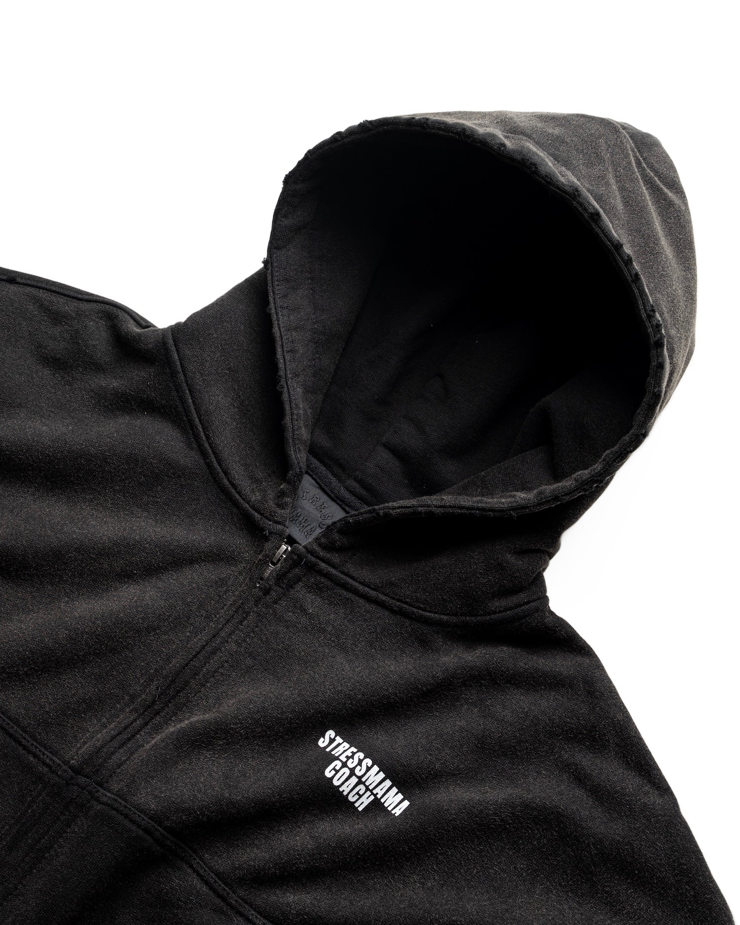 STRESSMAMA SSMA COACH V2 ZIP HOODIE - BLACK
