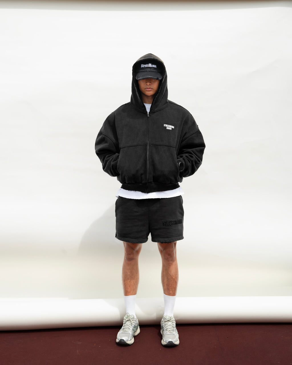 STRESSMAMA SSMA COACH V2 ZIP HOODIE - BLACK