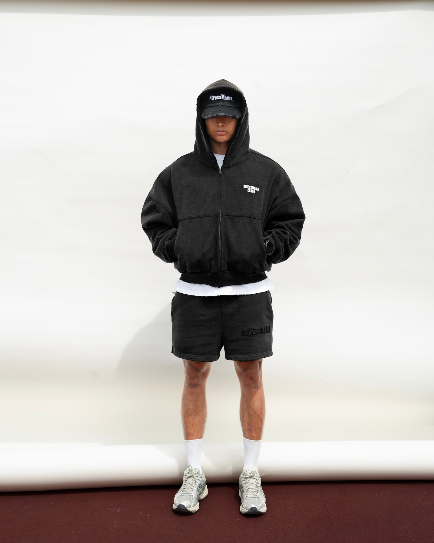 STRESSMAMA SSMA COACH V2 ZIP HOODIE - BLACK