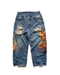 SSMA SKULL JEANS - BLUE