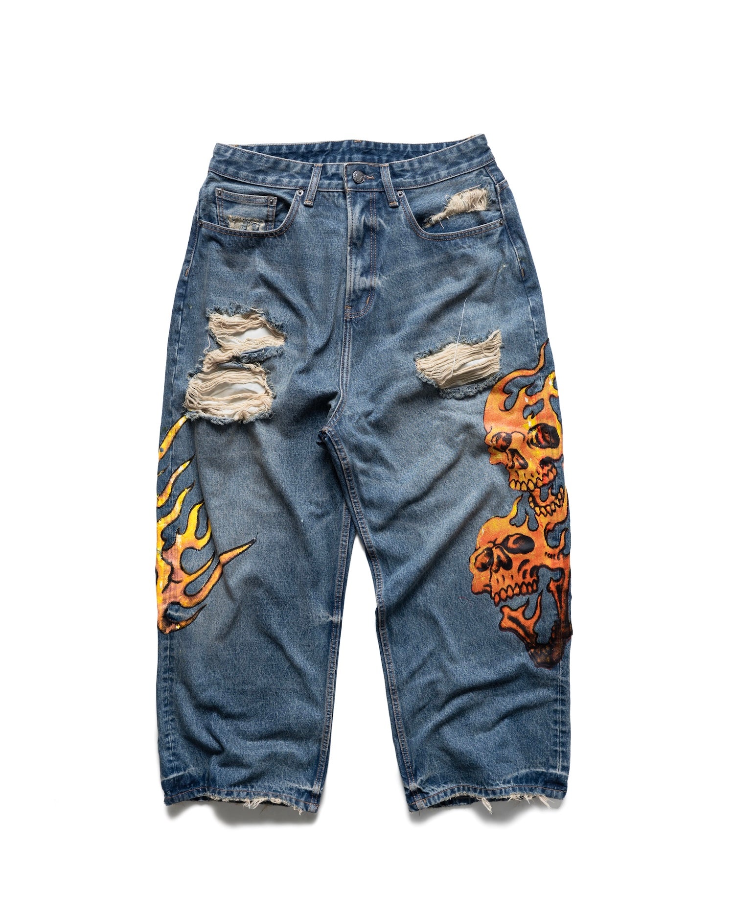 SSMA SKULL JEANS - BLUE