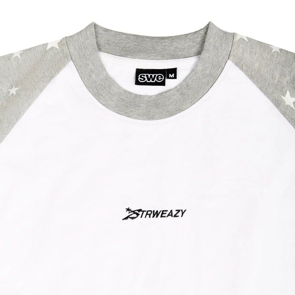 SWE STARFALL BOXY L/S TEE - GRAY/WHITE