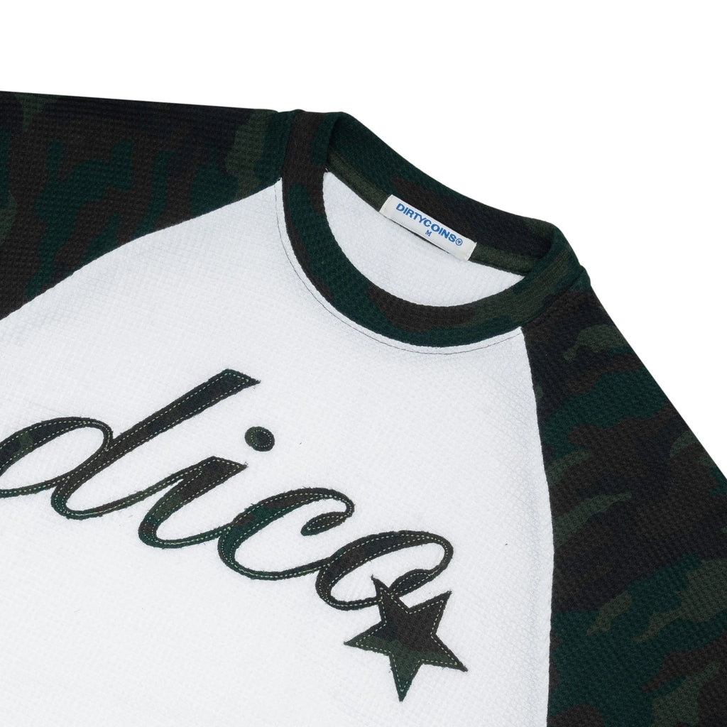DIRTYCOINS ÁO THUN TAY DÀI RAGLAN WAFFLE DICO STAR