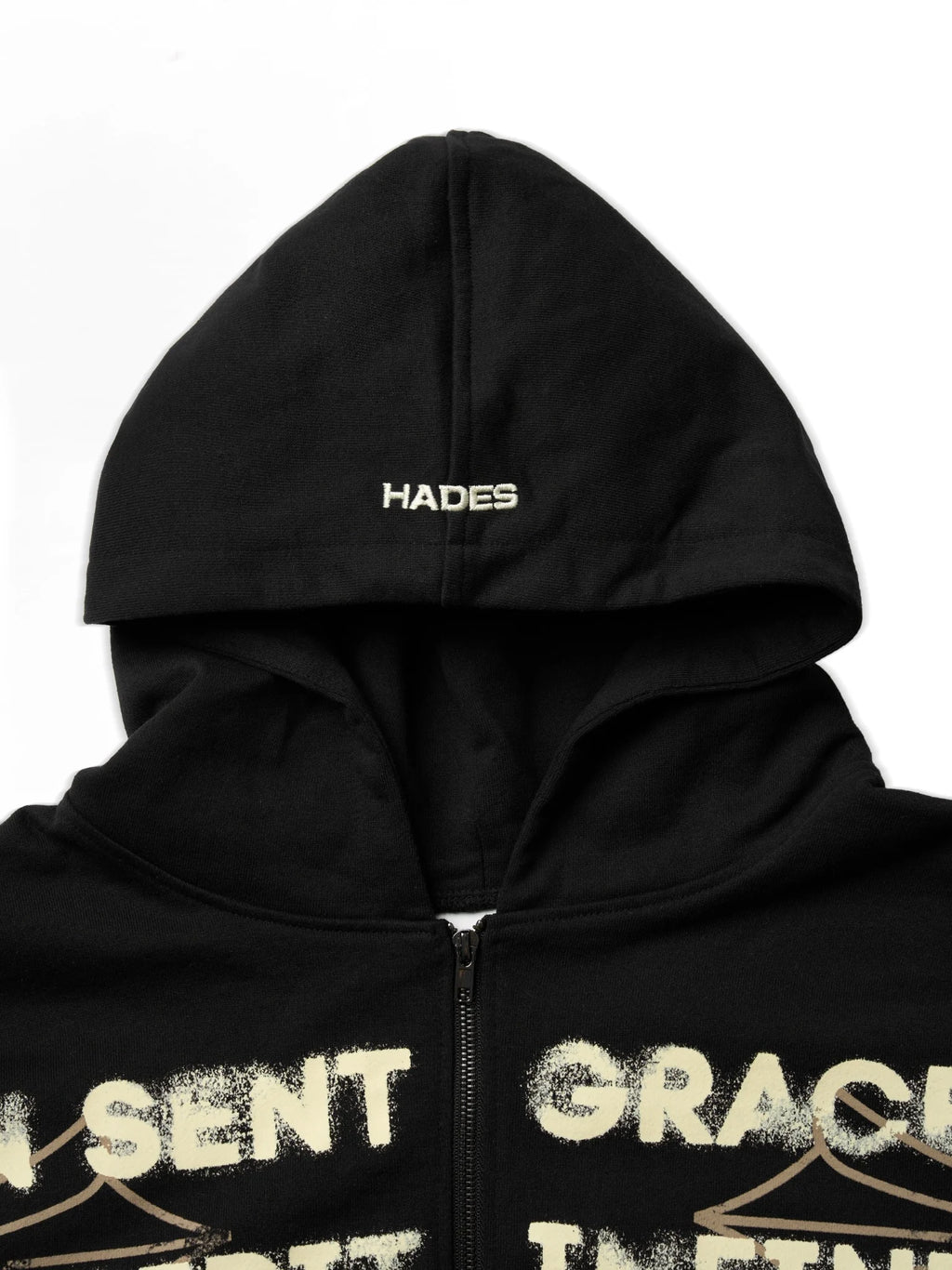 HADES HEAVENS CALL HOODIE ZIP - BLACK