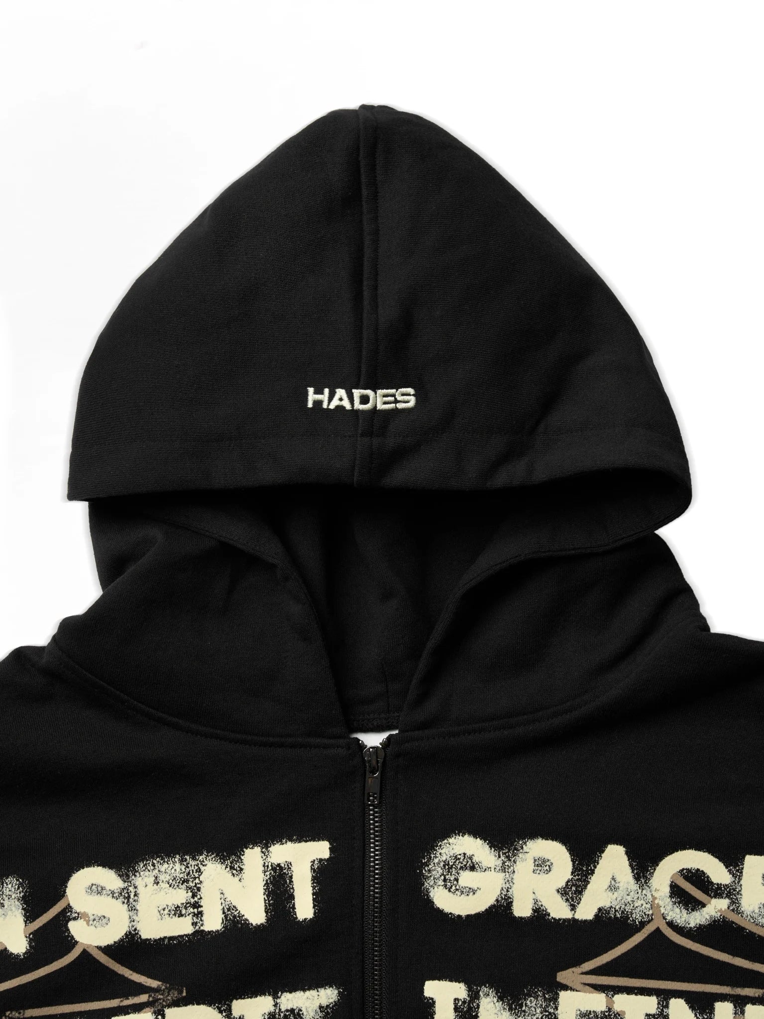 HADES HEAVENS CALL HOODIE ZIP - BLACK