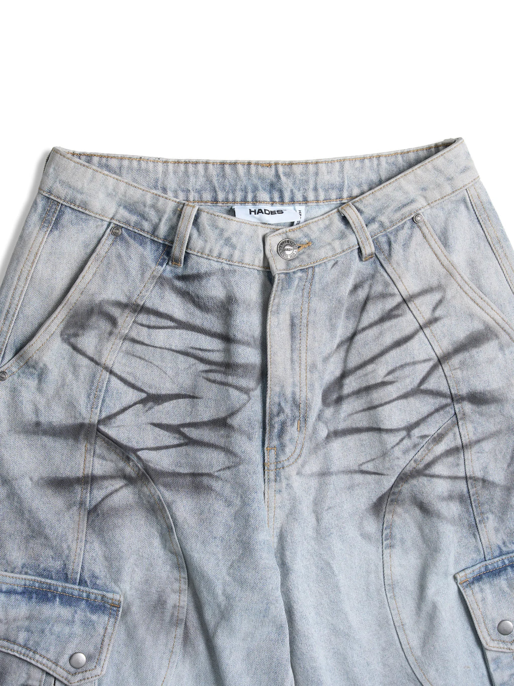 HADES OFF GRAY WASH CARGO JEANS