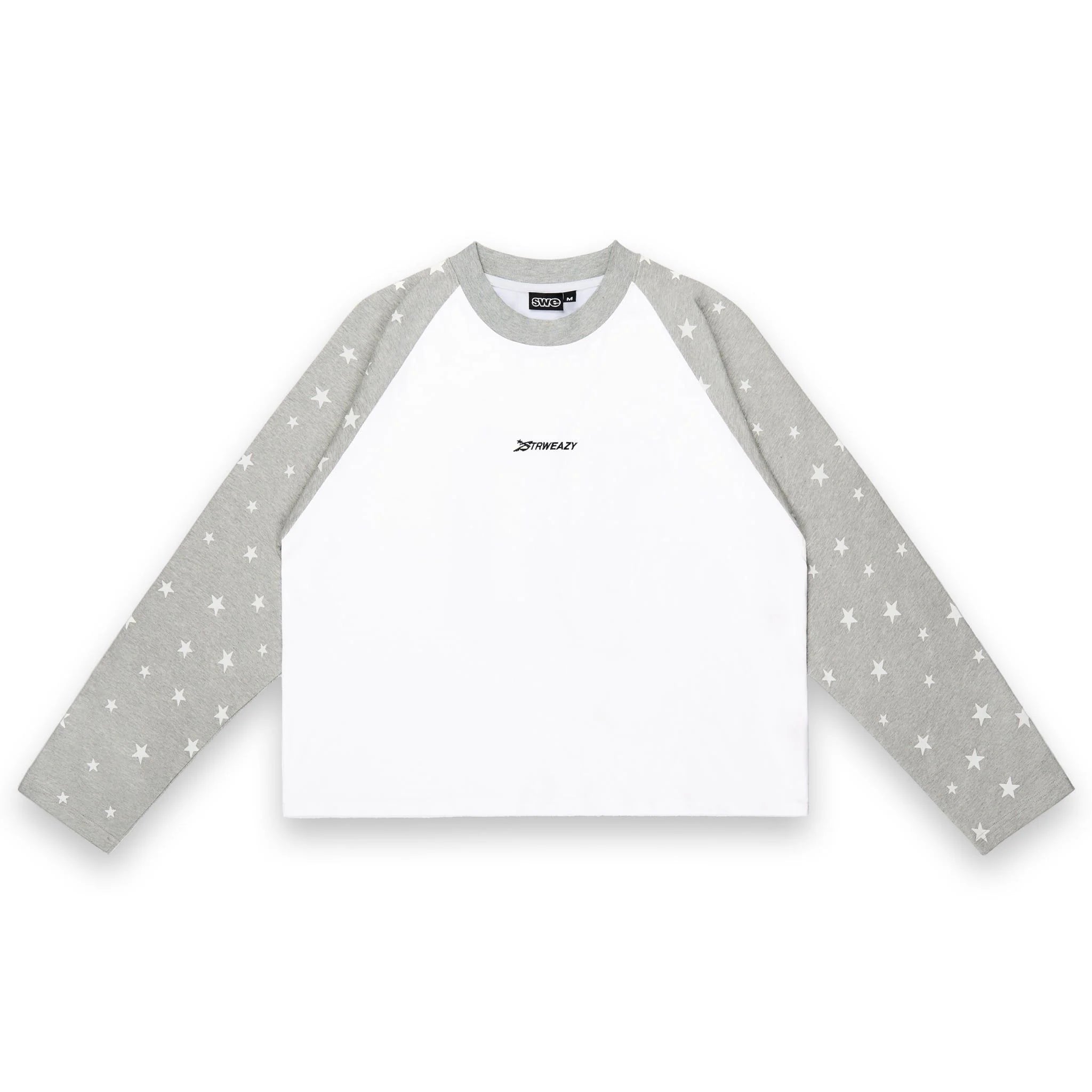 SWE STARFALL BOXY L/S TEE - GRAY/WHITE