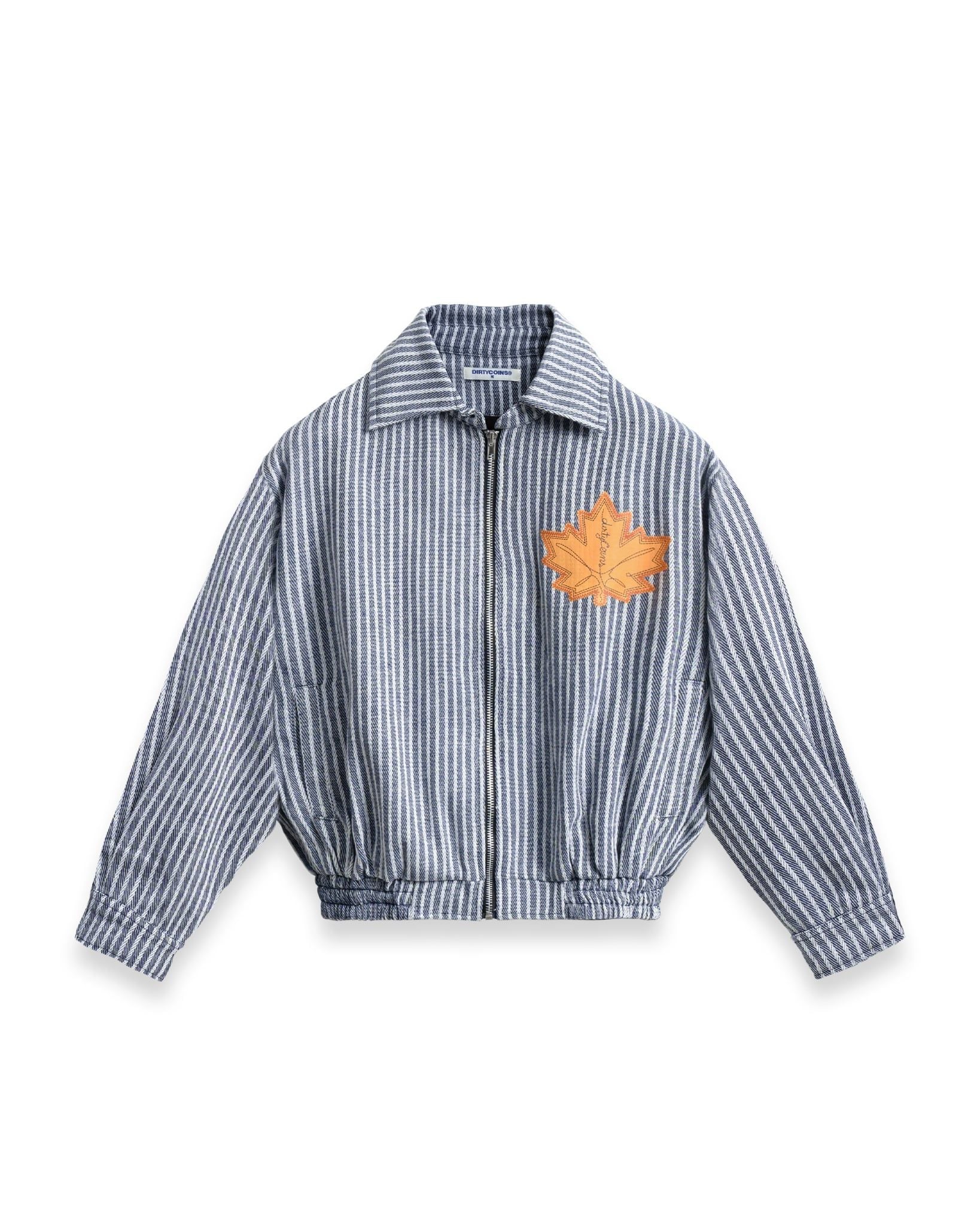 DIRTYCOINS ÁO KHOÁC BOMBER STRIPED MAPLE LEAF