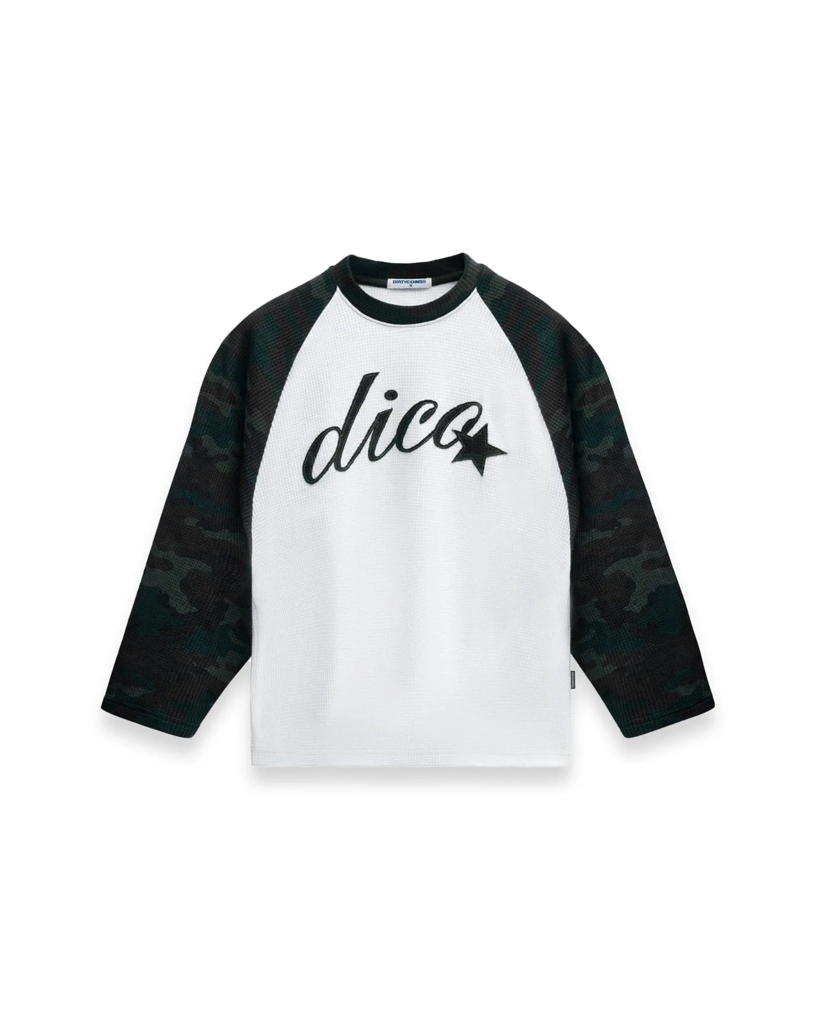 DIRTYCOINS ÁO THUN TAY DÀI RAGLAN WAFFLE DICO STAR