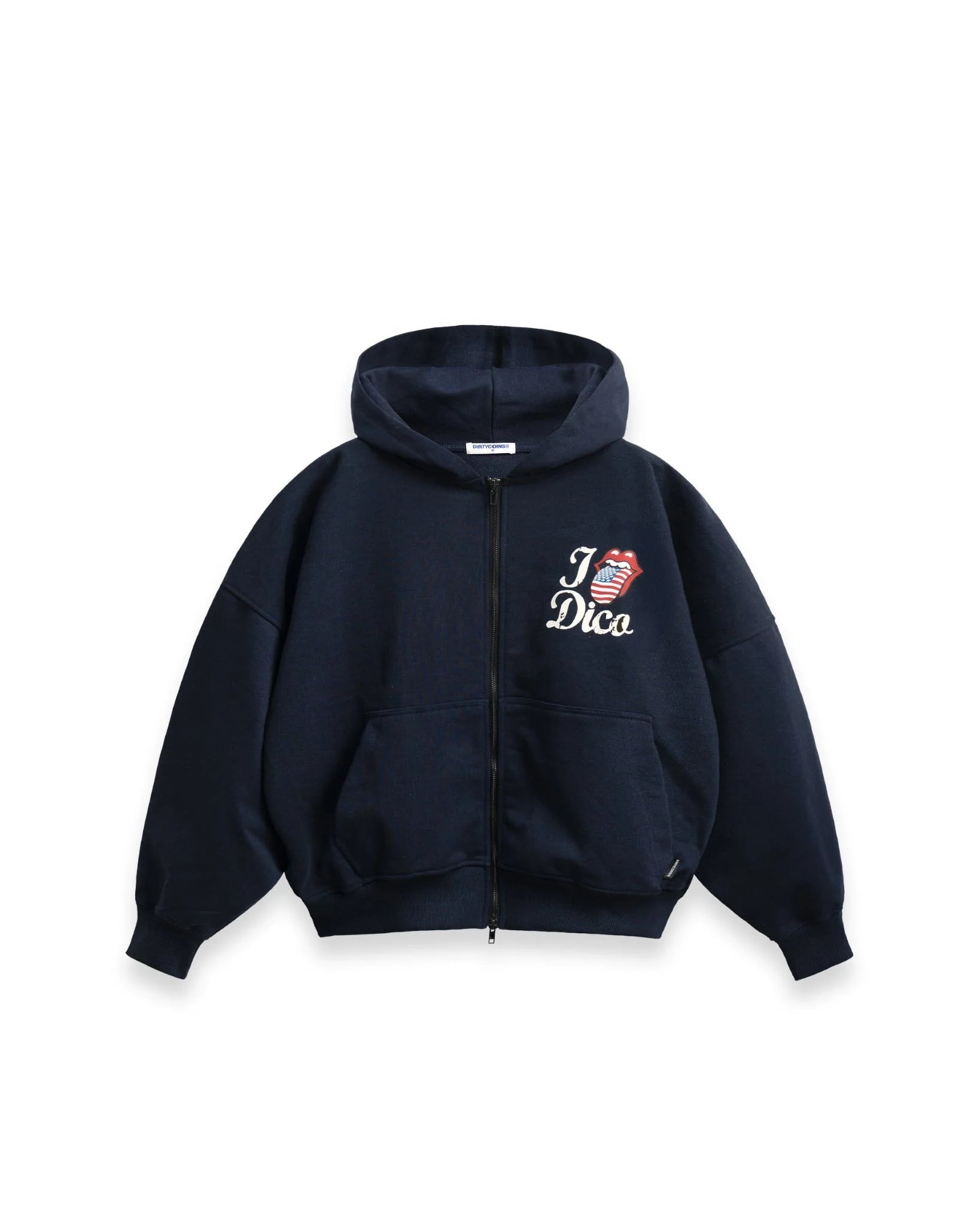 DIRTYCOINS ÁO KHOÁC HOODIE ZIP UP DCXRS US TONGUE