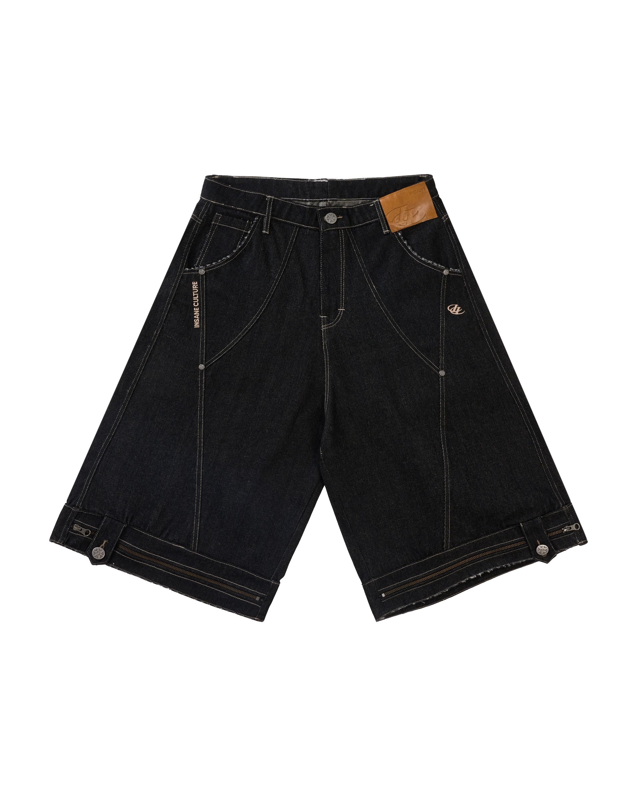 INSANE SMOKE RAW DENIM JORTS